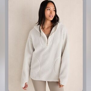 Haven Curly Sherpa Quarter-Zip Hoodie